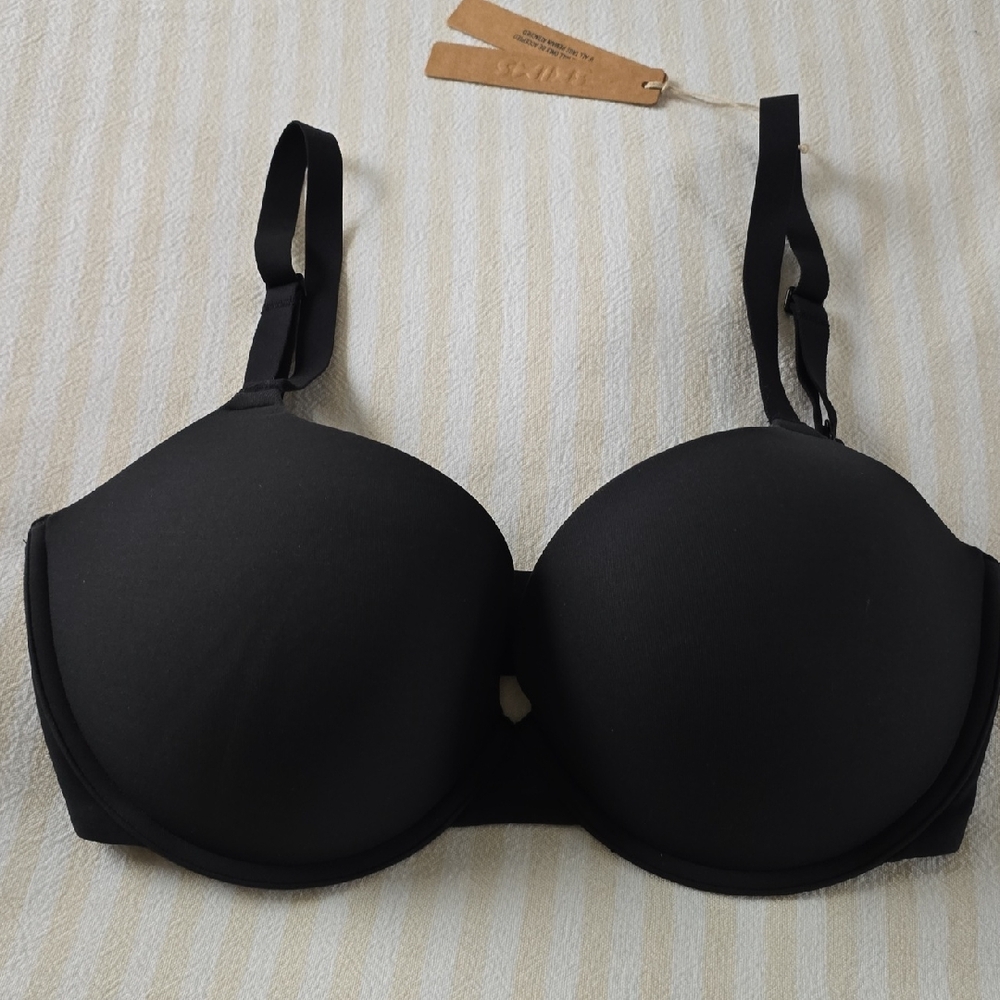 SKIMS Fits Everybody Push Up Demi Bra Size:34DD (34E) Onyx